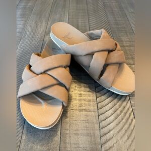 RIP CURL Rip Curl Sunset Sessions Tan Cross Strap Slide Sandals Women’s Size 10